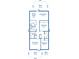Two-bedroom home floor plan with ADU, deck, and laundry room at 3980 River Rd, Johns Island, SC 29455