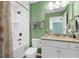 Clean bathroom with white subway tiles and a neutral color scheme at 455 Switchgrass Dr, Summerville, SC 29486