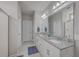Elegant bathroom with double vanity, granite countertop, and shower at 459 Spring Hollow Dr, Charleston, SC 29492
