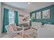 Adorable Bedroom with green accent wall and crib at 459 Spring Hollow Dr, Charleston, SC 29492