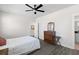 Bedroom with double bed, vintage dresser, and ceiling fan at 5100 Park Creek Ave, North Charleston, SC 29418