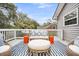 Deck with stylish seating and a round ottoman, perfect for relaxing outdoors at 561 Saint Andrews Blvd, Charleston, SC 29407