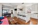 Open concept kitchen with island, stainless steel appliances, and hardwood floors at 14 1/2 Murray Blvd, Charleston, SC 29401