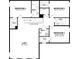 Upper floor plan with loft, three bedrooms, and two bathrooms at 143 Winding Grove Ln, Moncks Corner, SC 29461