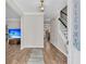 Bright entryway with hardwood floors and staircase at 174 Winding Rock Rd, Goose Creek, SC 29445