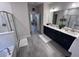Elegant bathroom featuring a double vanity and a walk-in shower at 178 Wappoo Trace Ln, Summerville, SC 29486