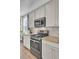 Modern kitchen featuring stainless steel appliances and white cabinetry at 203 Oak View Way, Summerville, SC 29483