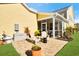 Spacious patio with seating and landscaping at 203 Oak View Way, Summerville, SC 29483