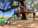 Wooden treehouse playground with slide at 203 Oak View Way, Summerville, SC 29483