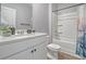 Bathroom with single vanity, tub, and shower at 219 Greenwich Dr, Summerville, SC 29486