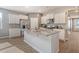 Modern kitchen with white cabinets, granite counters and island at 219 Greenwich Dr, Summerville, SC 29486