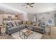 Spacious living room with gray sectional sofa and accent wall at 219 Greenwich Dr, Summerville, SC 29486