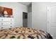 Bedroom with white dresser, rustic wood flag art, and closet at 221 Rubles Ln, Moncks Corner, SC 29461