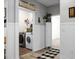 Bright laundry room with washer, dryer, and ample storage at 221 Rubles Ln, Moncks Corner, SC 29461