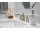 Spa-like bathroom with a quartz countertop and brushed nickel fixtures at 748 Maynard Ln, Summerville, SC 29486