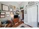 Charming bedroom with hardwood floors and unique wall decor at 12 Bee Street St # A, Charleston, SC 29403