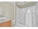 Clean bathroom with a shower/tub combo and granite countertop at 1201 Roma Rd, Hanahan, SC 29410