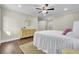 Main bedroom with queen bed, hardwood floors, and dresser at 1201 Roma Rd, Hanahan, SC 29410