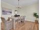 Dining room with hardwood floors and a large wooden table at 1201 Roma Rd, Hanahan, SC 29410