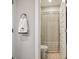 Small bathroom with a toilet and shower at 128 Sandy Bend Ln, Summerville, SC 29486
