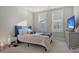 Cozy bedroom with blue bed frame and TV at 128 Sandy Bend Ln, Summerville, SC 29486