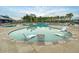 Resort-style pool with multiple areas and lounge chairs at 128 Sandy Bend Ln, Summerville, SC 29486