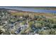 Aerial view of a neighborhood near the water at 186 Sans Souci St, Charleston, SC 29403