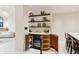 Built-in bar area with wine cooler and shelving at 3 Chisolm St # 106, Charleston, SC 29401