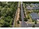 Aerial view of residential street with nature trail and playground at 312 Parish Farms Dr, Summerville, SC 29486