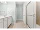 Clean bathroom with double vanity and large shower at 312 Parish Farms Dr, Summerville, SC 29486