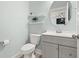 Small bathroom with a toilet and gray vanity at 312 Parish Farms Dr, Summerville, SC 29486