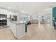 Open concept kitchen with white cabinets, granite countertops, and stainless steel appliances at 312 Parish Farms Dr, Summerville, SC 29486