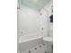 Bathroom with a shower/tub combo and hexagon tile floor at 407 Yacht Harbor Ct, Isle of Palms, SC 29451
