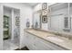 Bathroom with and sinks and granite countertops at 407 Yacht Harbor Ct, Isle of Palms, SC 29451