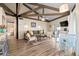 Bright and airy living room with vaulted ceilings at 613 Pompano St, Edisto Island, SC 29438