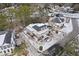 Aerial view of a beautiful two-story home nestled in a snow-covered neighborhood at 7003 Old Landing Dr, Hanahan, SC 29410