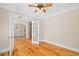 Bright office features hardwood floors and French doors at 7003 Old Landing Dr, Hanahan, SC 29410