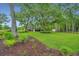 House with a large backyard, lush landscaping, and mature trees at 975 Mayfield St, Summerville, SC 29485