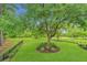 Large backyard with mature trees and a spacious lawn at 975 Mayfield St, Summerville, SC 29485