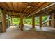 Under house storage area with concrete floor and lush landscaping view at 975 Mayfield St, Summerville, SC 29485