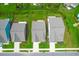 Aerial view of three homes with gray roofs at 105 Waxwing Dr, Summerville, SC 29483