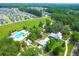 Aerial view of community pool and clubhouse at 105 Waxwing Dr, Summerville, SC 29483