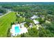 Aerial view of community pool and clubhouse at 105 Waxwing Dr, Summerville, SC 29483