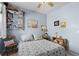 Charming bedroom with a ceiling fan and decorative shelves at 115 Holly Leaf Ln, Summerville, SC 29486