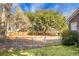 Large backyard with chain link fence and mature trees at 1219 Edward Dr, Moncks Corner, SC 29461