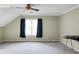 Bright bedroom with ceiling fan and window with curtains at 1219 Edward Dr, Moncks Corner, SC 29461