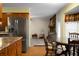 Kitchen with stainless steel appliances and dining area at 1219 Edward Dr, Moncks Corner, SC 29461