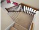 Wooden staircase with carpeted steps leading to the upper level at 1219 Edward Dr, Moncks Corner, SC 29461