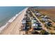 Beachfront homes and road view from above at 1681 E Ashley Ave # A & B, Folly Beach, SC 29439