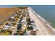 Aerial view of beach houses and coastline at 1681 E Ashley Ave # A & B, Folly Beach, SC 29439